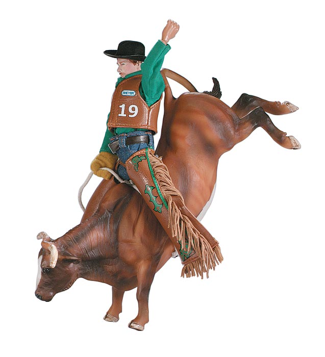 Breyer Collectibulls Rodeo Cowboy Playset.