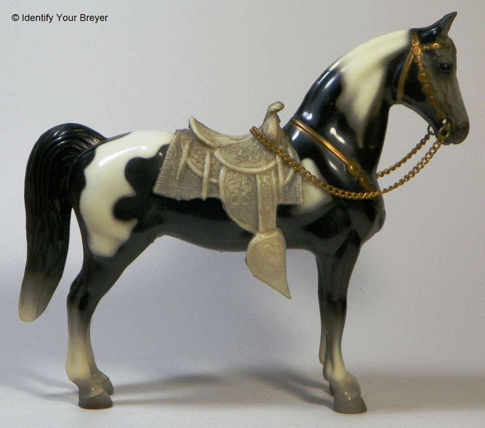 toy chain Details about   1950s Breyer Western Pony Glossy Black & White Pinto no saddle 