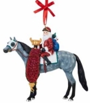 Off To The Races! Santa Ornament
