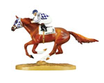 Secretariat, 50th Anniversary Figurine with Jockey